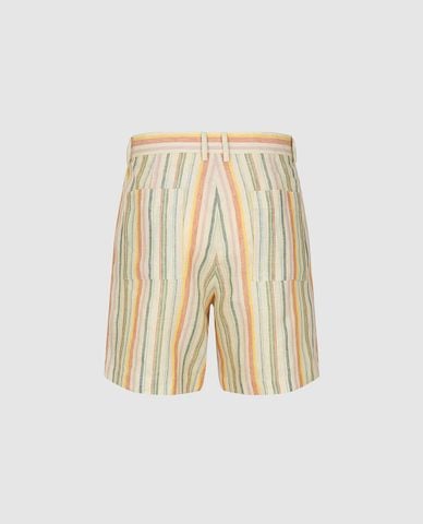  URBAN REVIVO - Quần short nam ống rộng kẻ sọc 