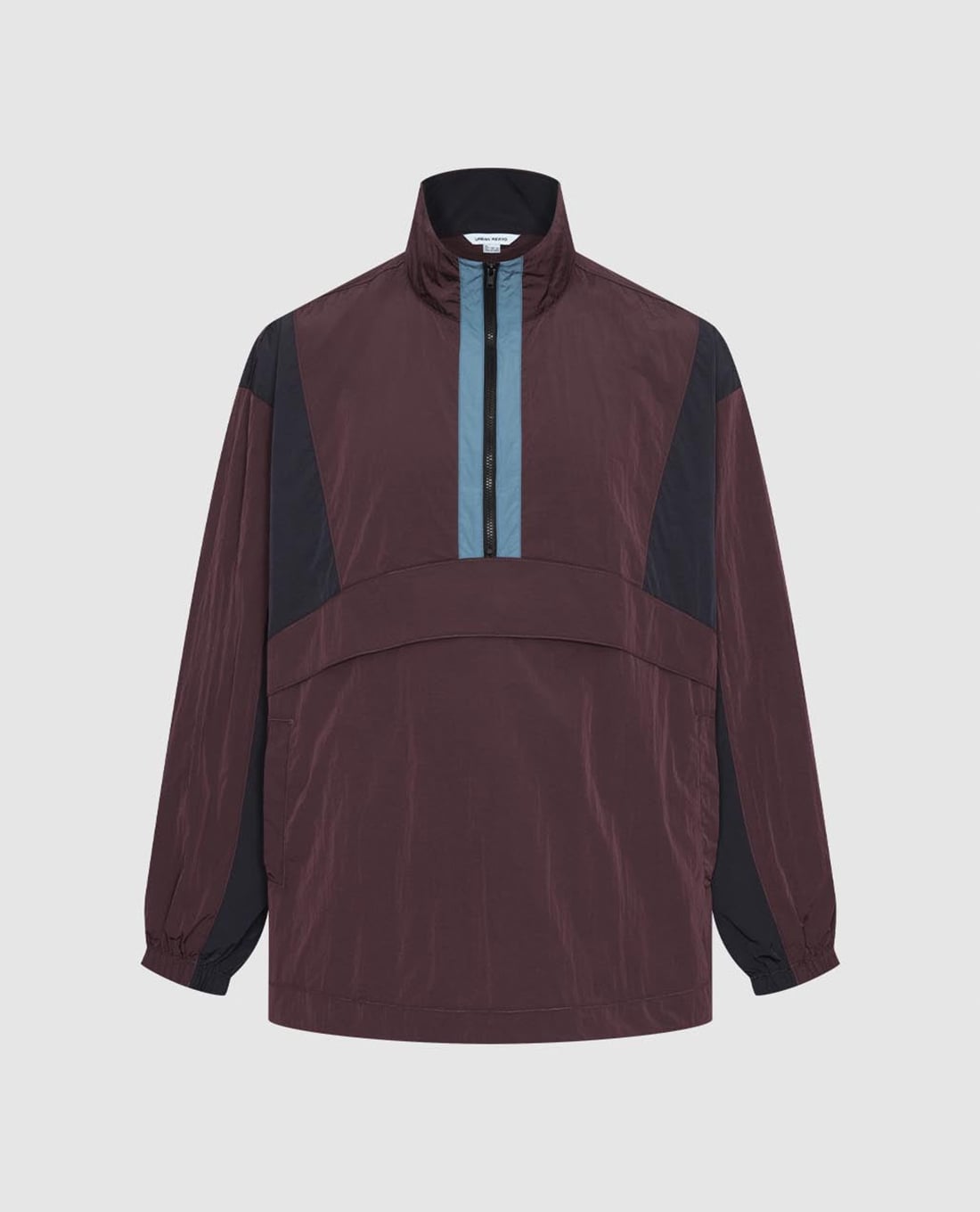 URBAN REVIVO - Áo khoác gió nam cổ trụ phối khóa zip