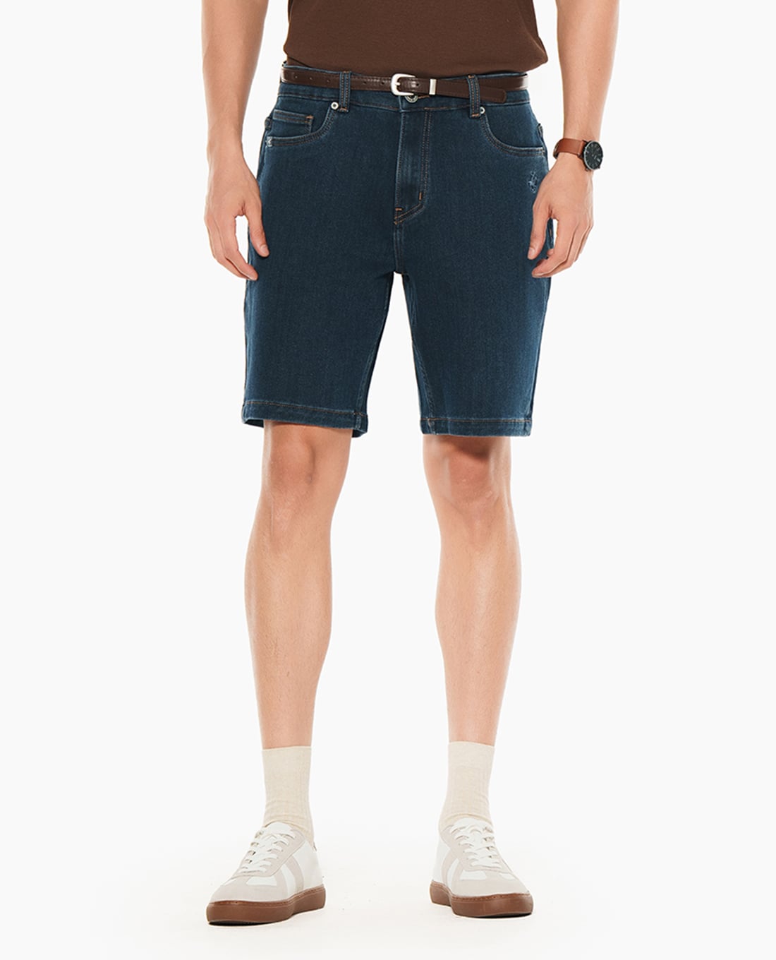 BEVERLY HILLS POLO CLUB - Quần short jeans nam thêu logo
