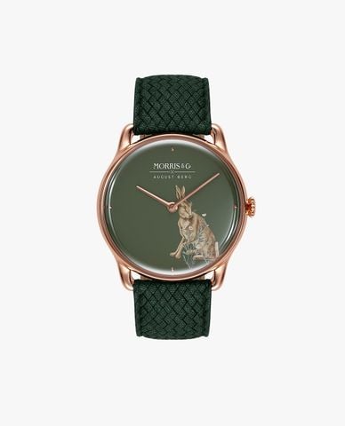  AUGUST BERG - Đồng hồ unisex Morris & Co Forest Hare Fennel 38mm 