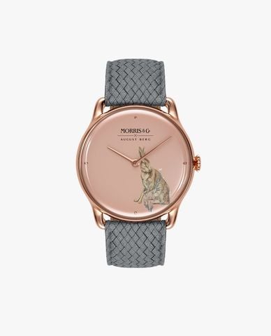  AUGUST BERG - Đồng hồ unisex Morris & Co Forest Hare Primrose 38mm 