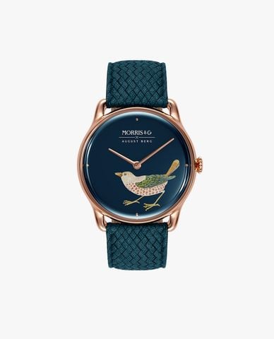  AUGUST BERG - Đồng hồ unisex Strawberry Bird Indigo 38mm 