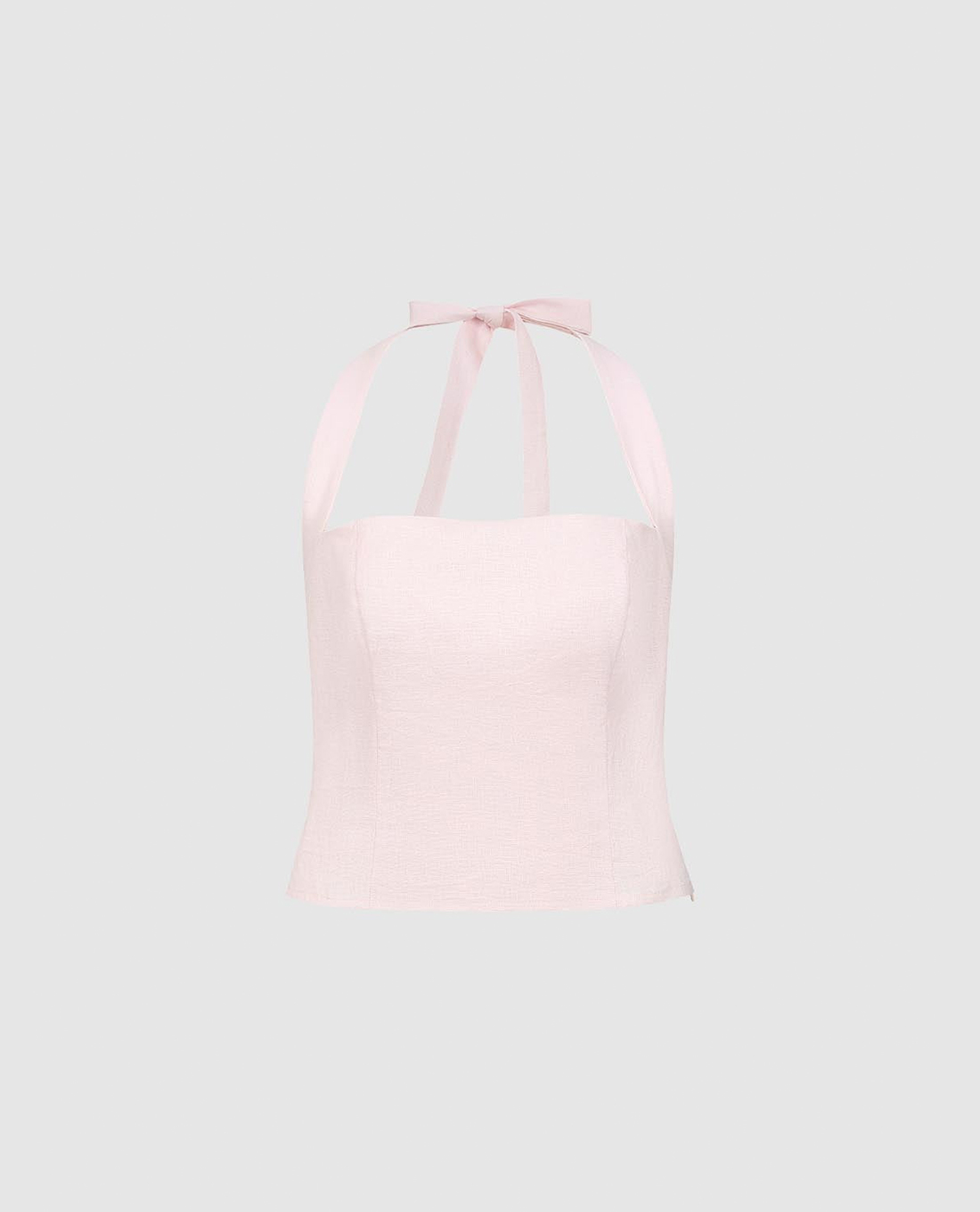 URBAN REVIVO - Áo kiểu nữ cổ yếm buộc nơ