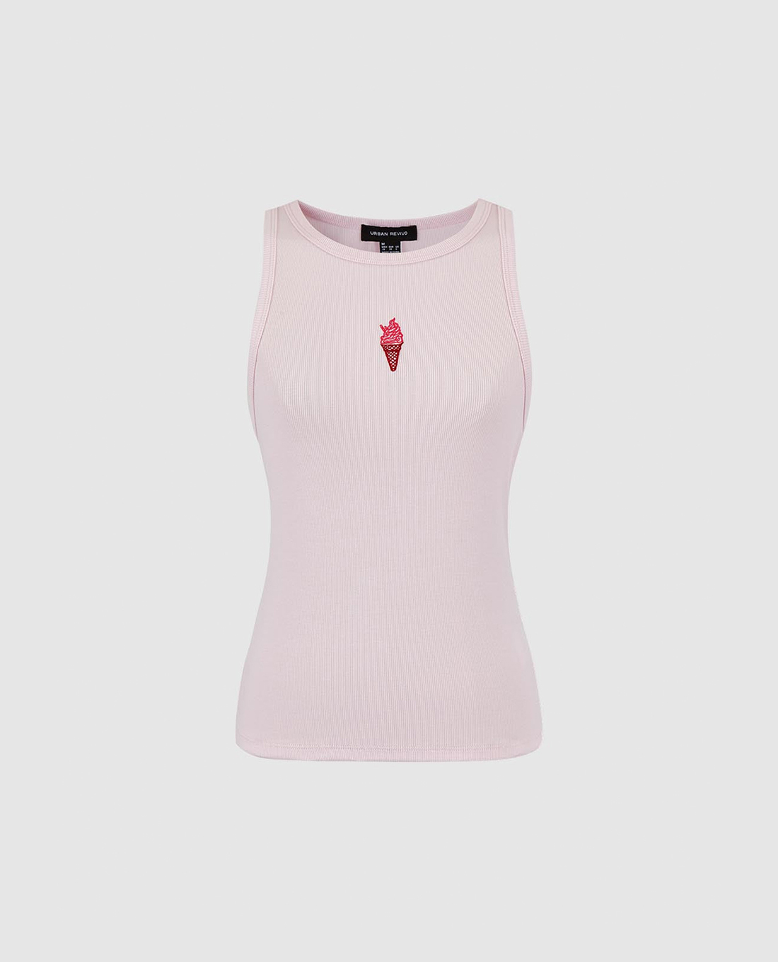 URBAN REVIVO - Áo ba lỗ nữ cổ tròn phom ôm