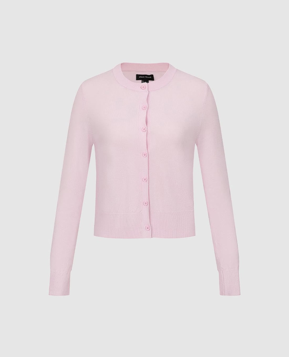 URBAN REVIVO - Áo khoác cardigan nữ cổ tròn phom ôm