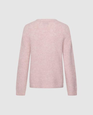  URBAN REVIVO - Áo dệt kim nữ cổ bẻ tay dài phom rộng 