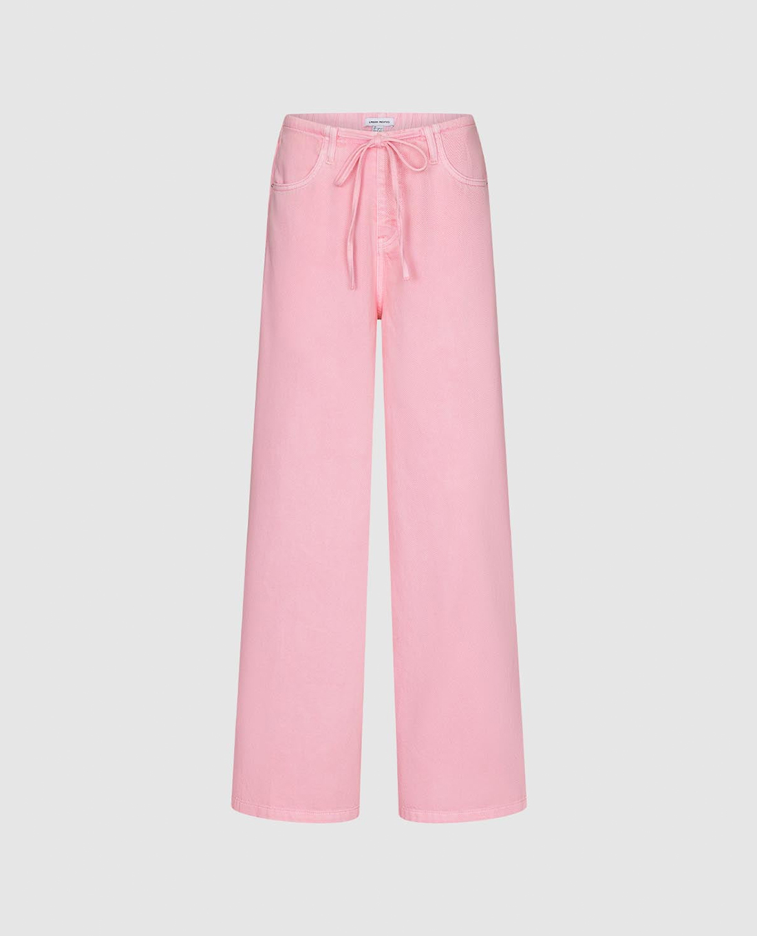 URBAN REVIVO - Quần jeans nữ ống rộng dây rút