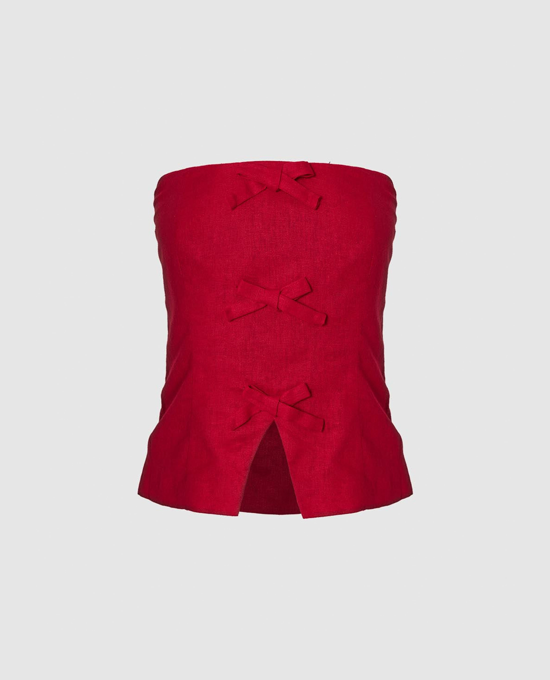 URBAN REVIVO - Áo kiểu nữ cúp ngực Bow Decor