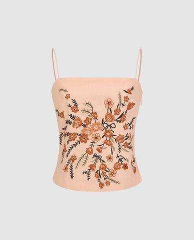  URBAN REVIVO - Áo hai dây nữ in hoa Printed Cami 