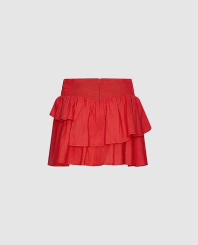  URBAN REVIVO - Chân váy xếp tầng mini bèo nhún 