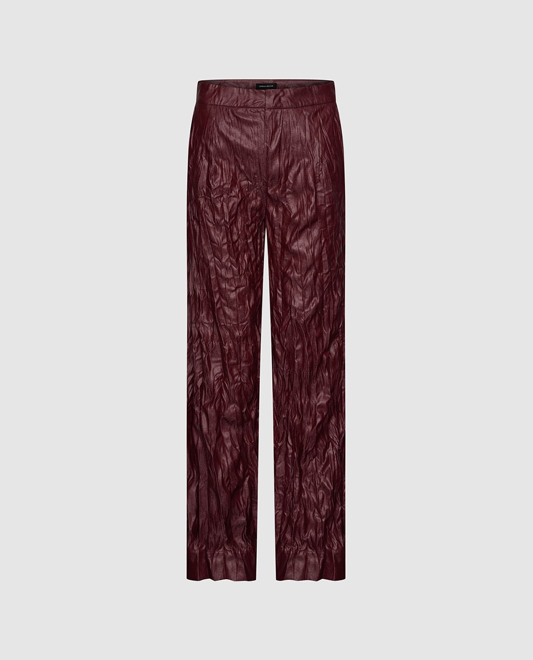 URBAN REVIVO - Quần nữ ống đứng da bóng nhăn