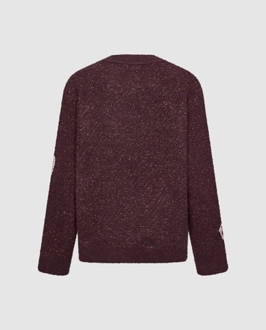  URBAN REVIVO - Áo dệt kim nam cổ tròn tay dài thêu họa tiết 