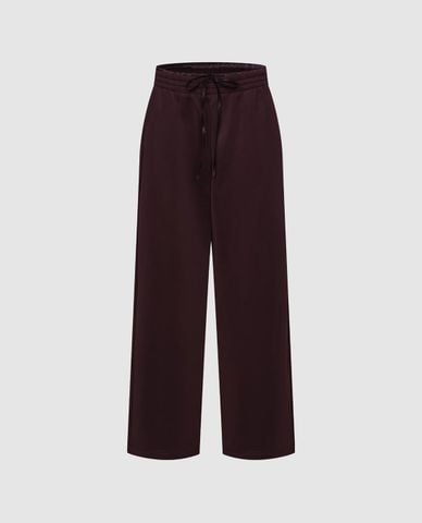  URBAN REVIVO - Quần nữ ống rộng phối dây rút 