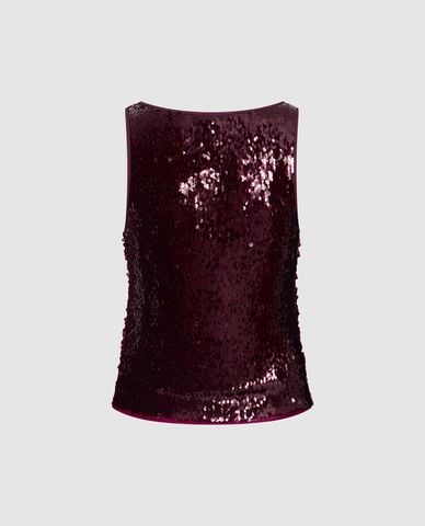  URBAN REVIVO - Áo sát nách nữ cổ tròn phủ sequin 