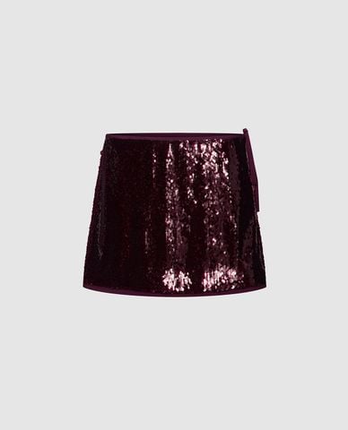  URBAN REVIVO - Chân váy chữ A mini phủ sequin 