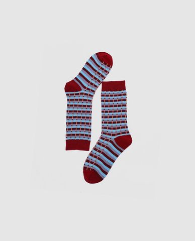  URBAN REVIVO - Vớ nữ cổ cao phối sọc cá tính 