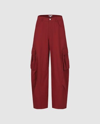  URBAN REVIVO - Quần nữ ống rộng lưng thun túi hộp 
