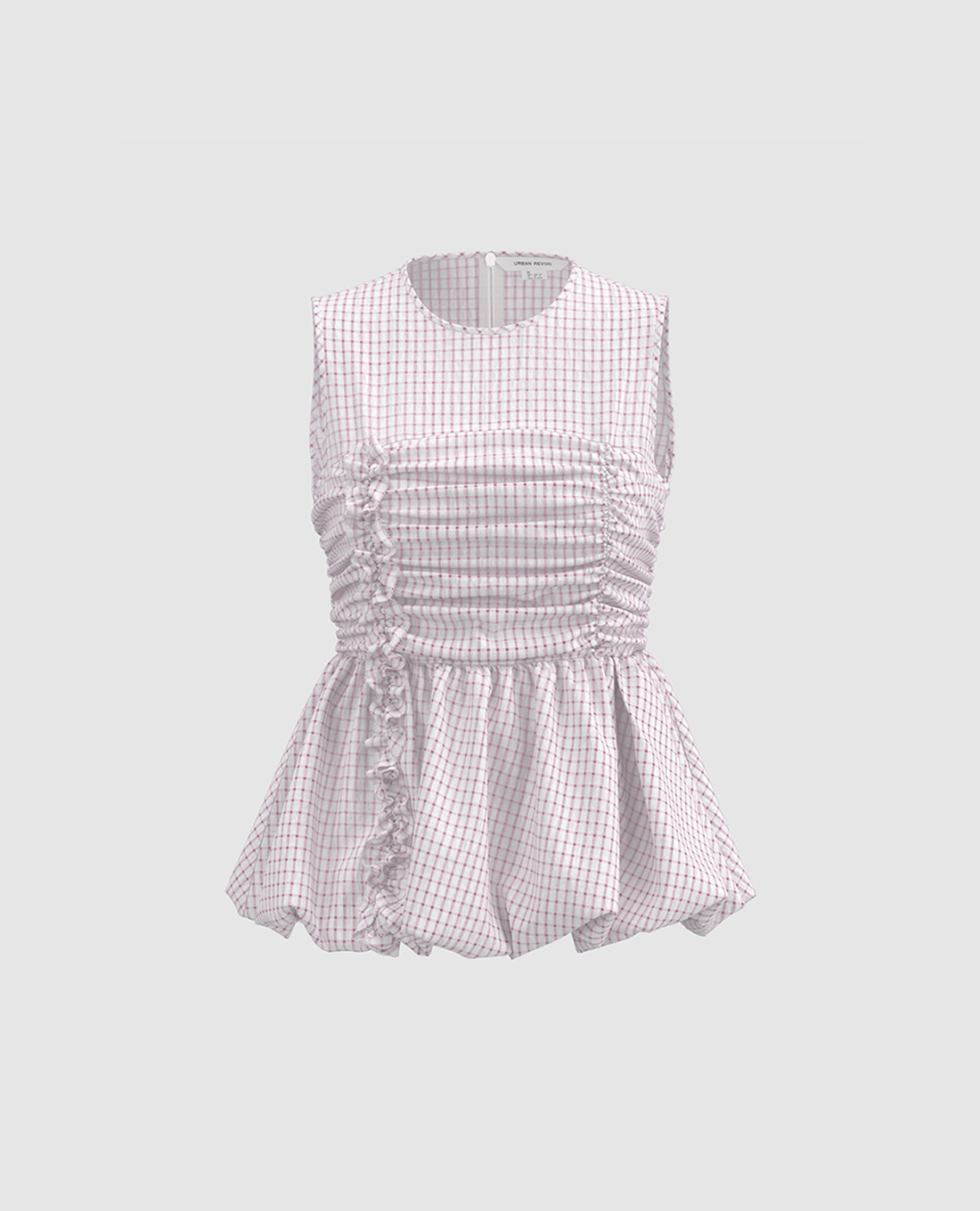 URBAN REVIVO - Áo sát nách nữ nhún bèo