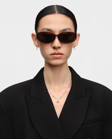  MUJOSH - Kính mát unisex gọng oval bản dày 