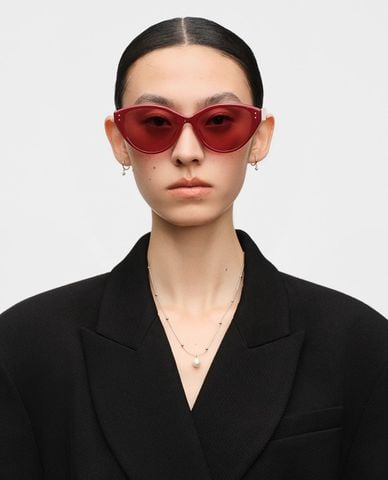  MUJOSH - Kính mát unisex gọng mắt mèo bản dày 