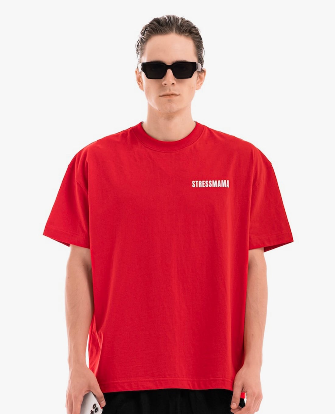 STRESSMAMA - Áo thun unisex cổ tròn tay ngắn Basic