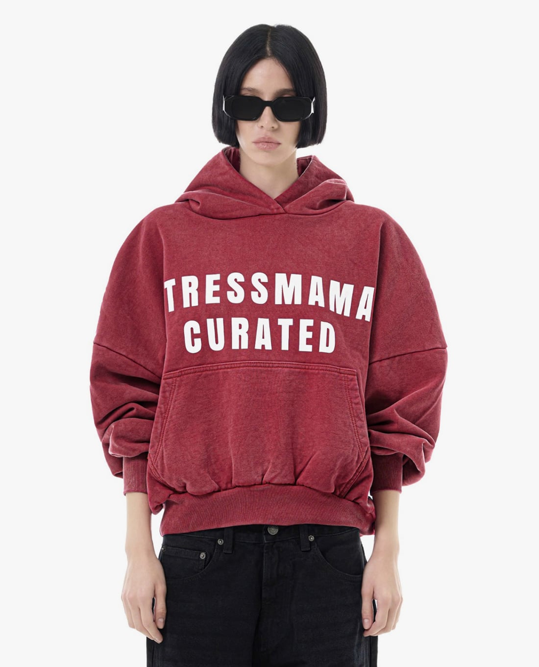 STRESSMAMA - Áo hoodie unisex tay dài Curated