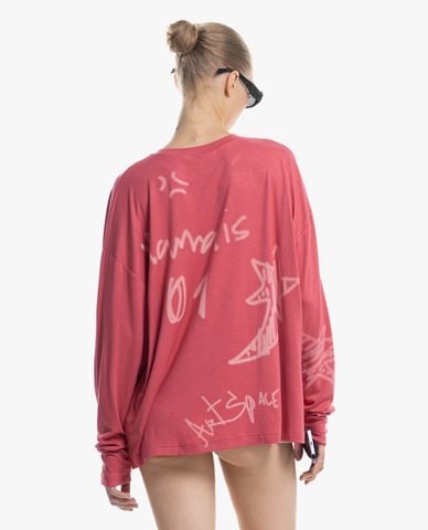  STRESSMAMA - Áo thun unisex cổ tròn tay dài Sketch 