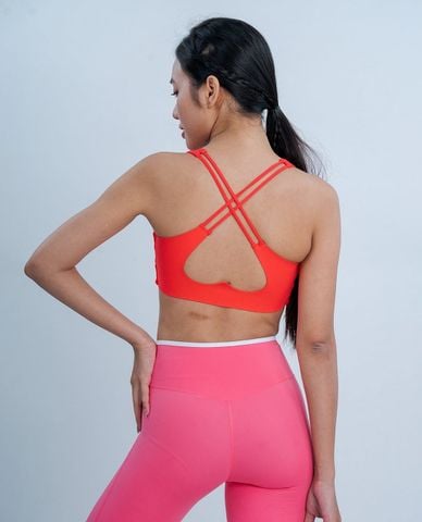  AZURA - Áo bra thể thao nữ cổ tròn dây chéo 