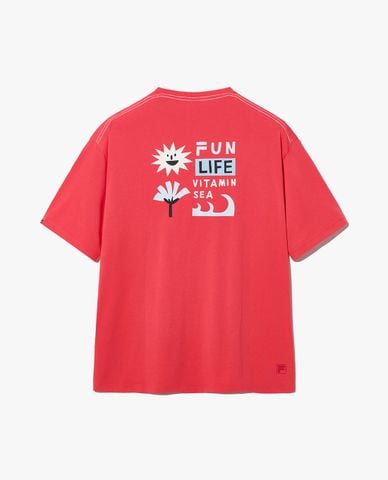  FILA - Áo thun unisex tay ngắn Public Summer Graphic 