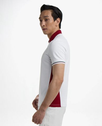  PILI - Áo polo nam cổ bẻ tay ngắn phối màu 