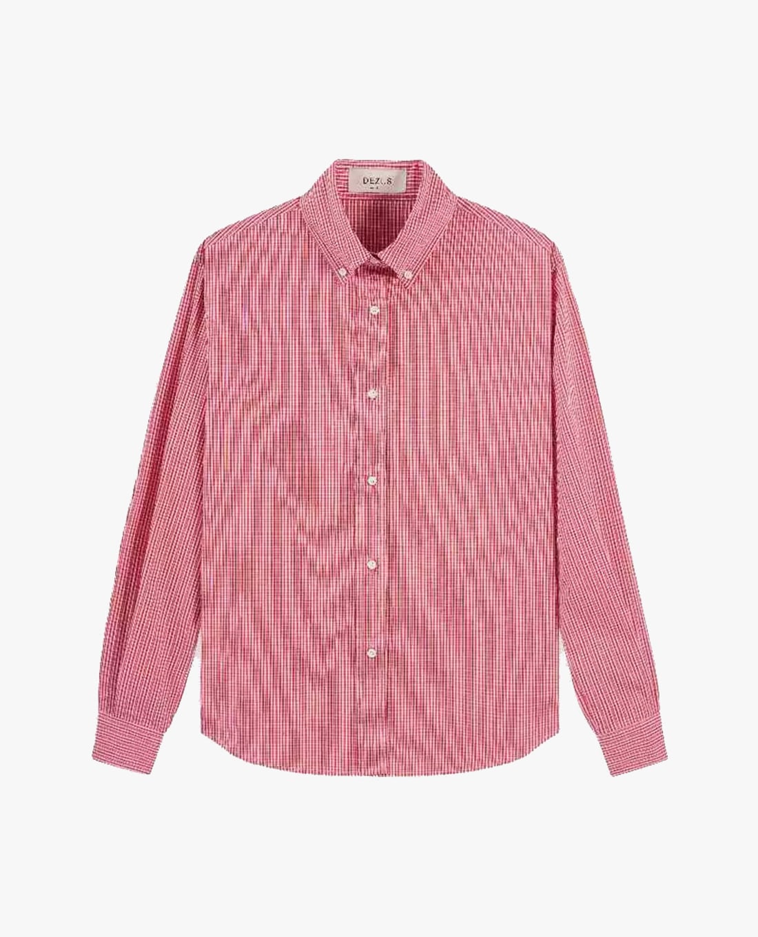 DEZUS - Áo sơ mi nữ cổ bẻ tay dài sọc caro Dojim