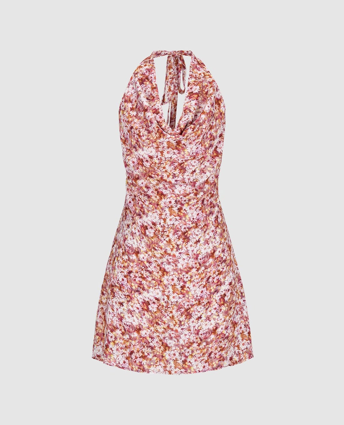 URBAN REVIVO - Đầm sát nách mini cổ yếm Floral