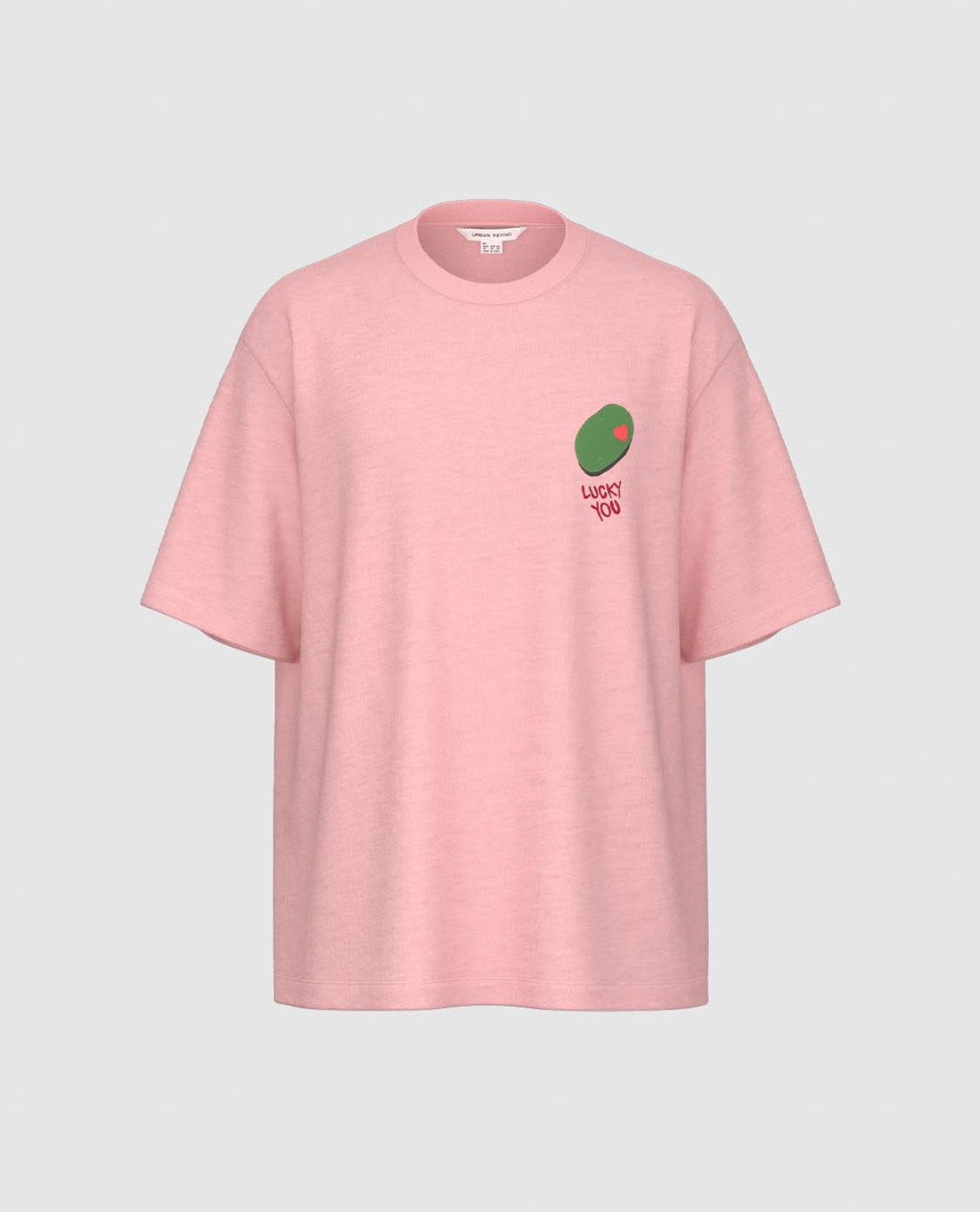 URBAN REVIVO - Áo thun nam cổ tròn tay ngắn in hình