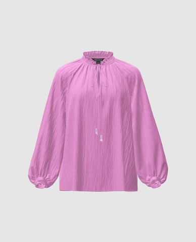  URBAN REVIVO - Áo kiểu nữ cổ trụ tay dài 