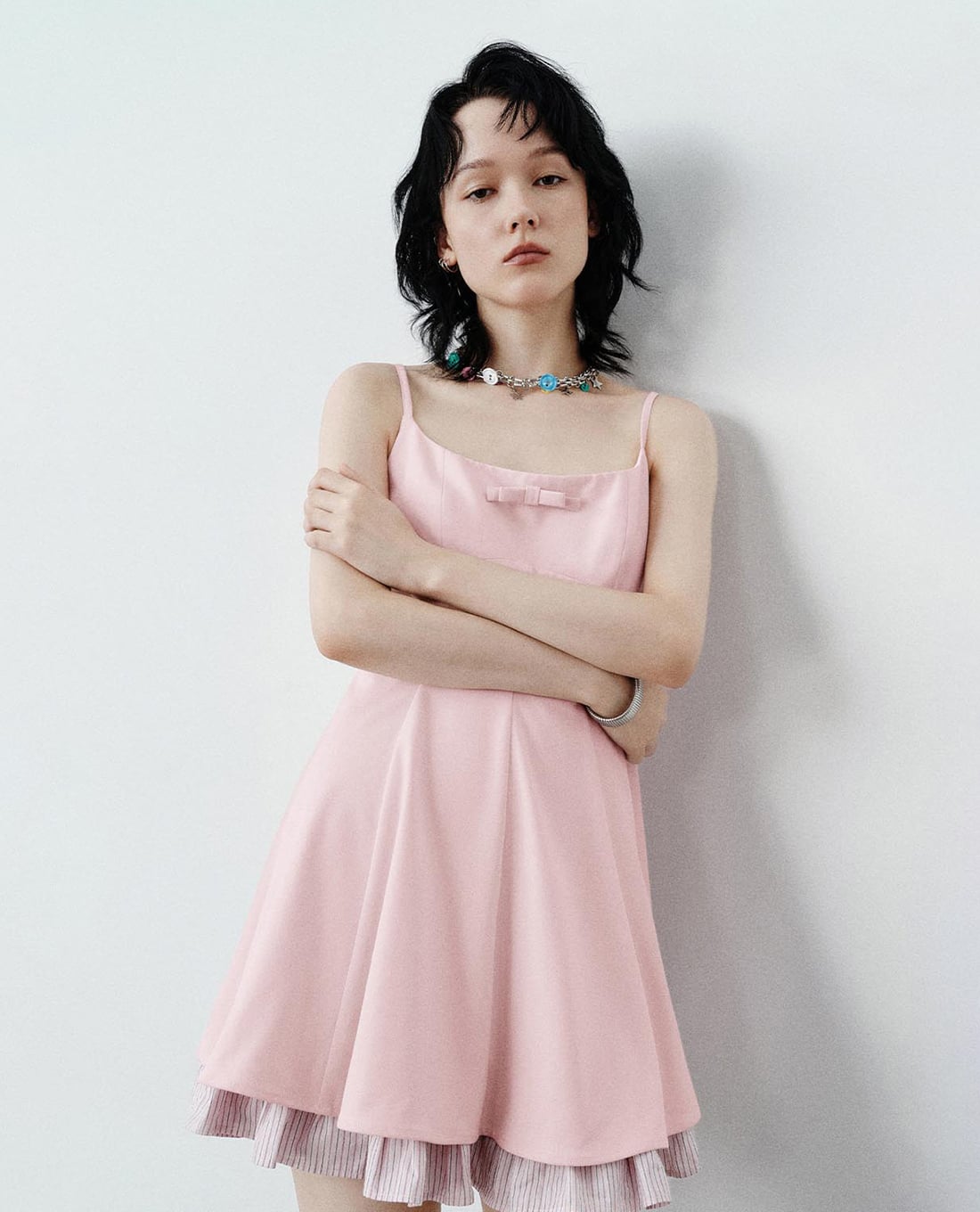 URBAN REVIVO - Đầm hai dây mini dáng xòe