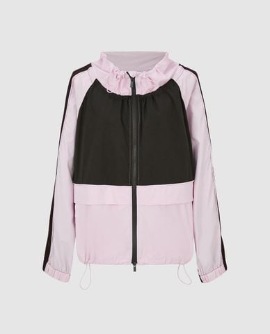  URBAN REVIVO - Áo khoác gió nữ cổ cao phối dây rút 