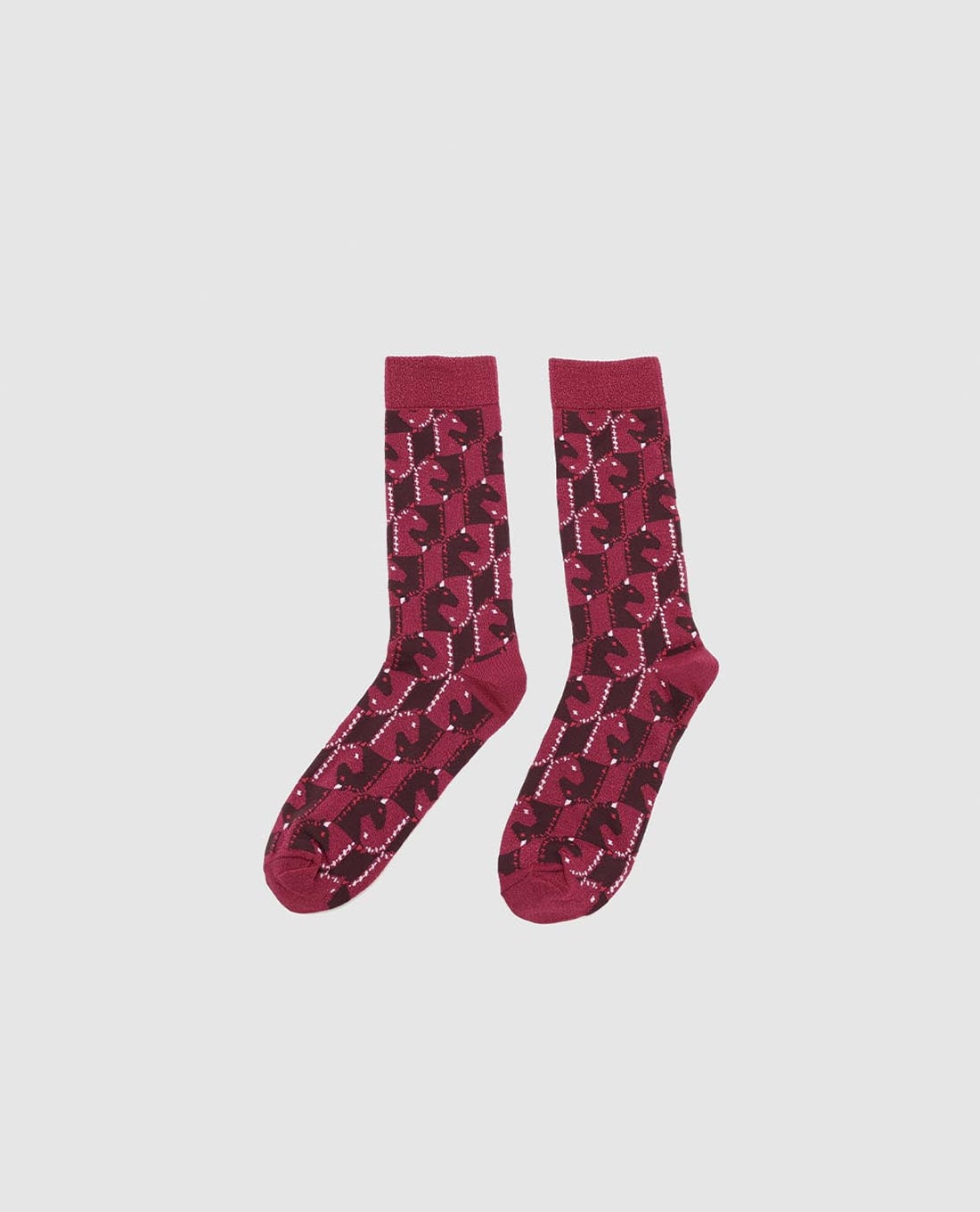 URBAN REVIVO - Vớ nữ cổ cao dệt họa tiết