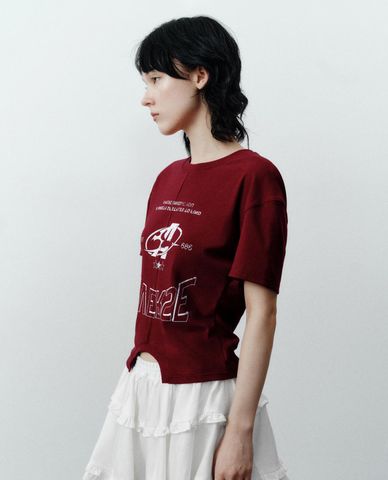  URBAN REVIVO - Áo thun nữ cổ tròn tay ngắn Printed 