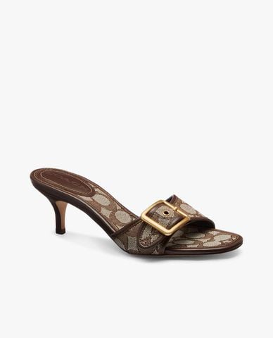  COACH - Giày mules cao gót nữ Margot In Signature Jacquard 