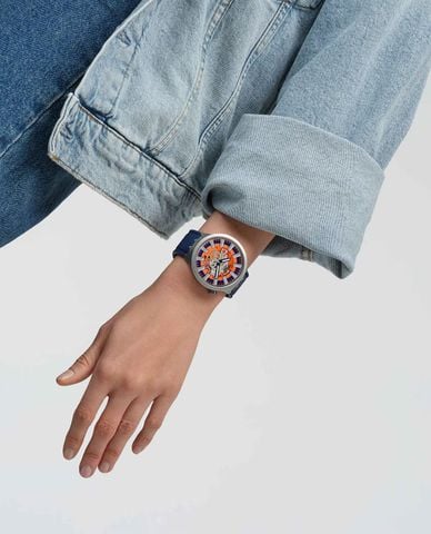  SWATCH - Đồng hồ unisex Orange In The Works 47mm 