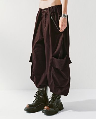  URBAN REVIVO - Quần nữ ống rộng phối túi hộp 