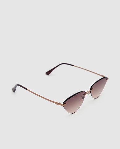  URBAN REVIVO - Kính mát unisex gọng oval bản mảnh 