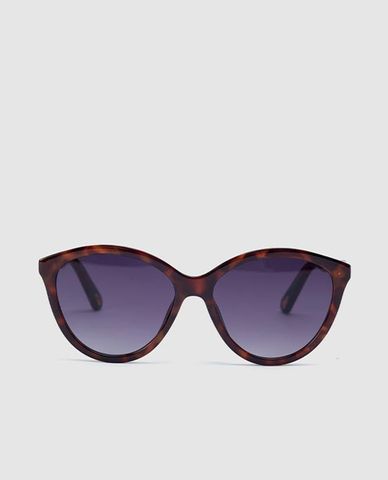  URBAN REVIVO - Kính mát nữ gọng mắt mèo phối họa tiết 