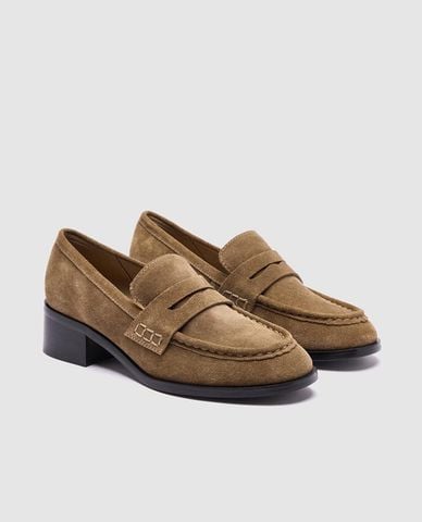  URBAN REVIVO - Giày lười nữ đế cao mũi tròn 