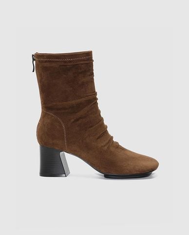  URBAN REVIVO - Giày boots nữ đế cao cổ lửng 