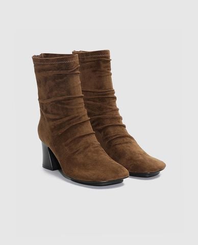  URBAN REVIVO - Giày boots nữ đế cao cổ lửng 