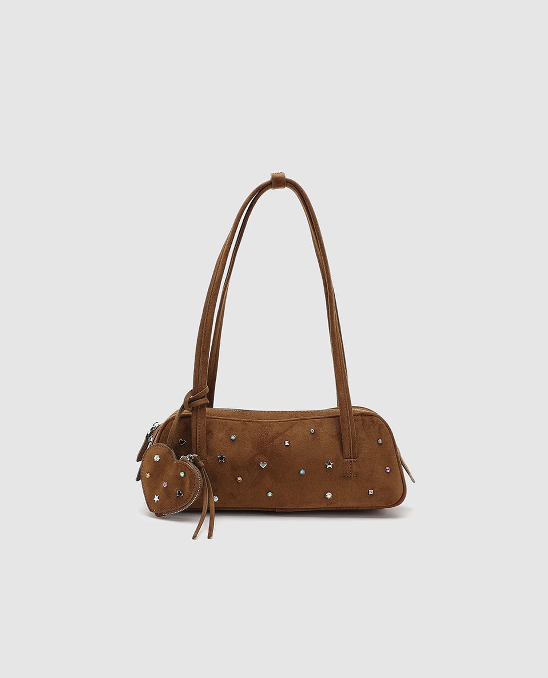 URBAN REVIVO - Túi đeo vai nữ hình thang phối charm