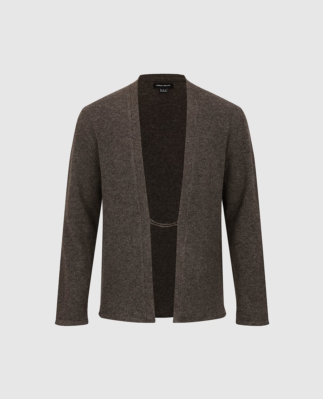 URBAN REVIVO - Áo khoác cardigan nam tay dài tối giản