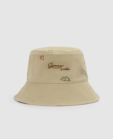  URBAN REVIVO - Nón bucket nữ thêu họa tiết 