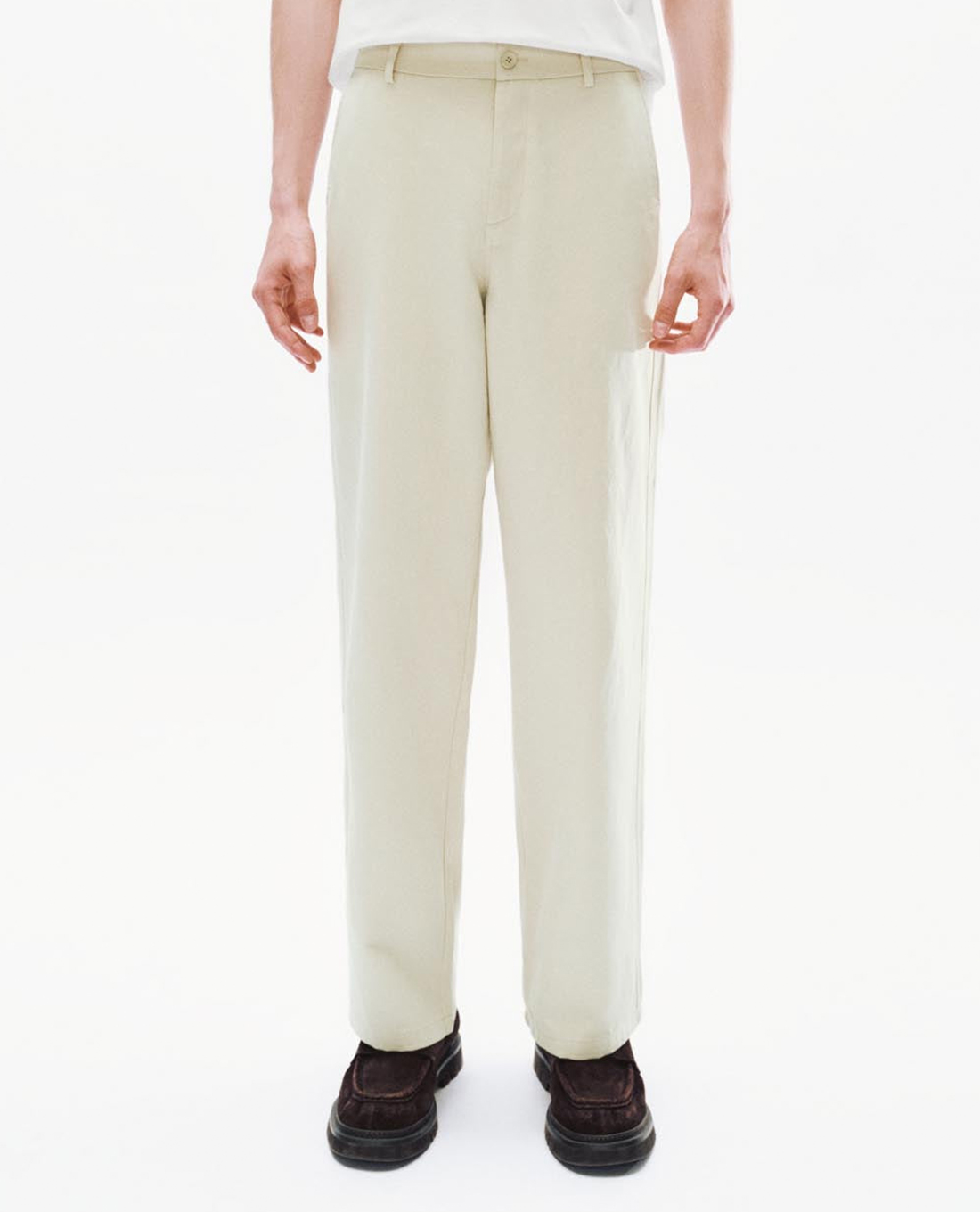 URBAN REVIVO - Quần nam ống đứng lưng cao thanh lịch